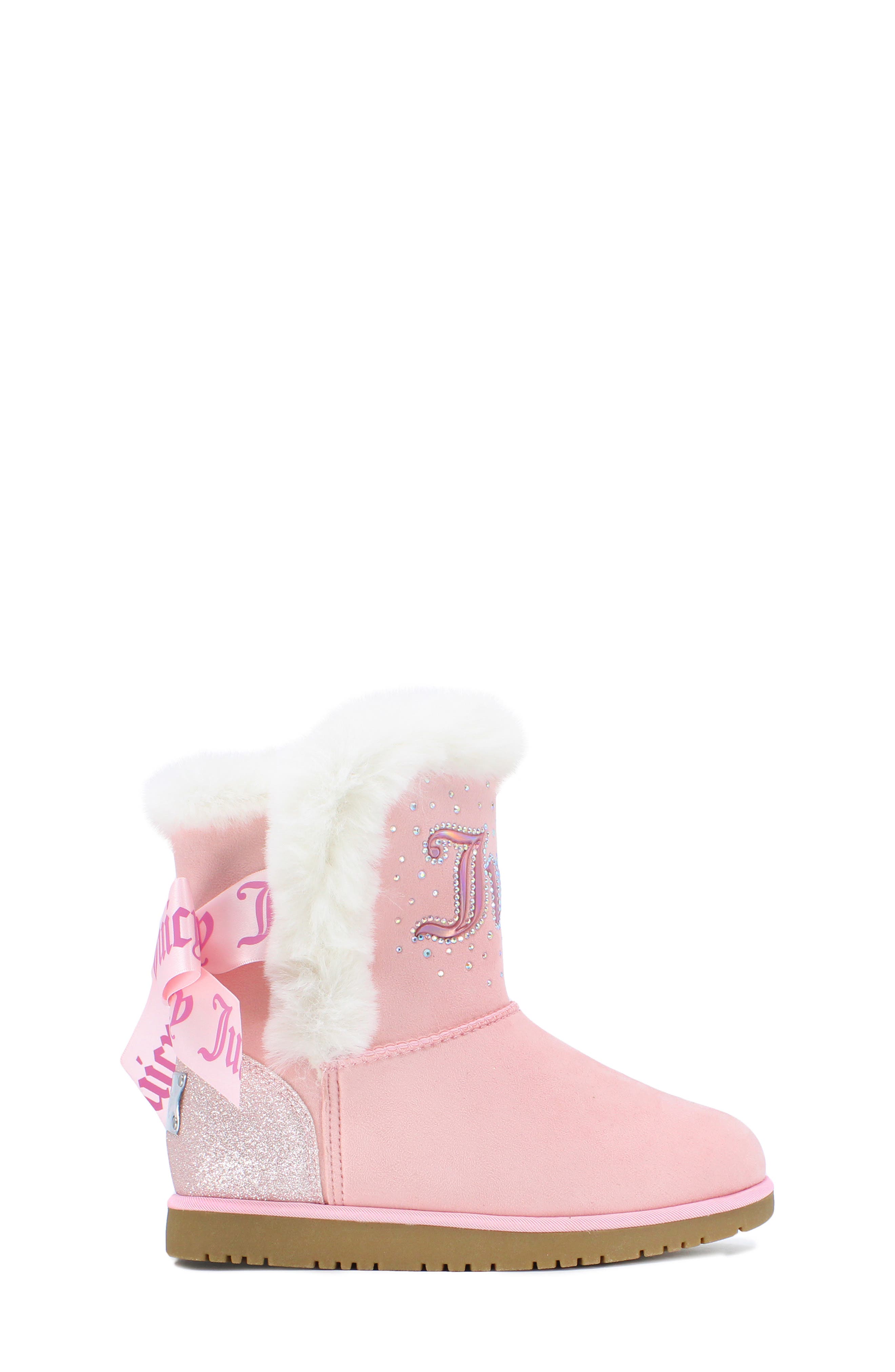 Juicy Couture Kids' Cozy Boot with Faux Fur Trim, Alternate, color, 