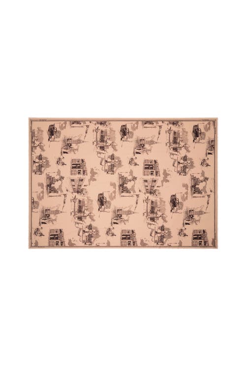 Shop Burberry London Landmarks Wool Silk Scarf