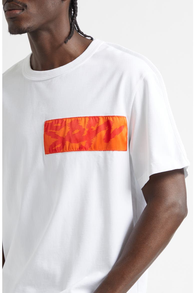 Label Cotton T-Shirt, Alternate, color, CONTRAST WHITE