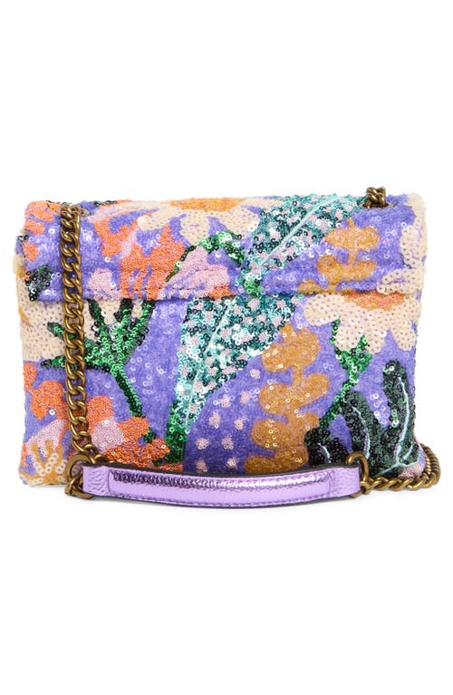 Kurt Geiger London Medium Brixton Sequin Crossbody Bag In Purple Multi