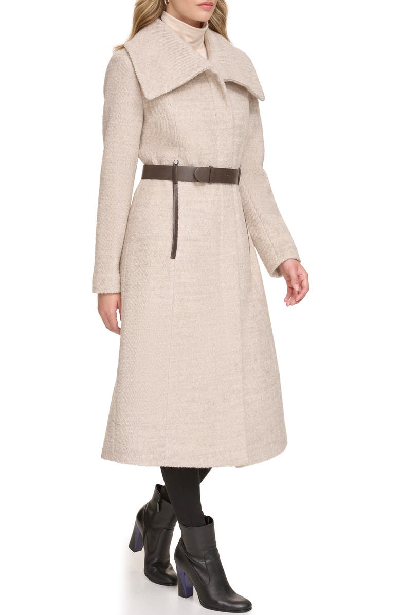 Kenneth Cole New York Textured Herringbone Wool Blend Tweed Coat, Alternate, color,