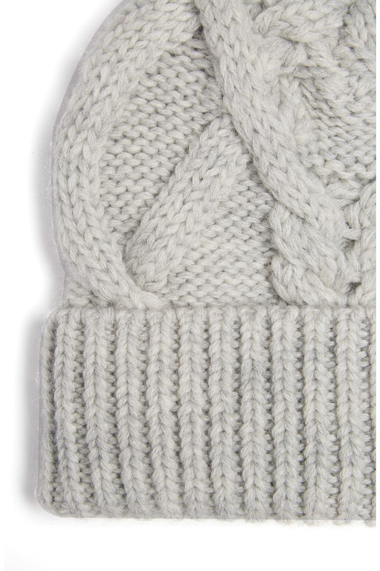 Ryamy Cable Stitch Wool Beanie, Alternate, color, GREY