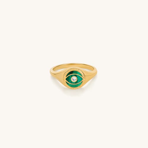 Karma And Luck Soul's Transformation Evil Eye Malachite Ring