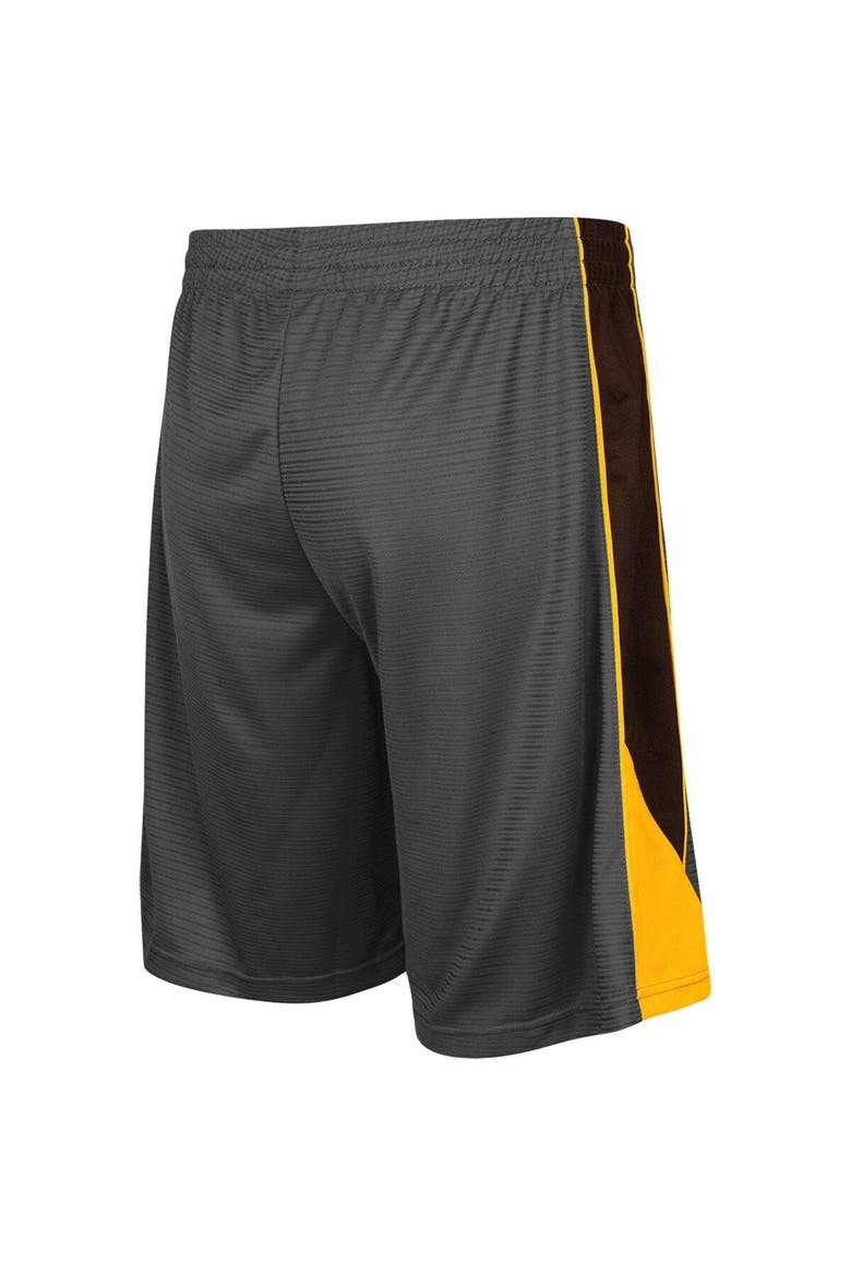 Men's Colosseum Charcoal Wyoming Cowboys Turnover Shorts, Alternate, color, Charcoal
