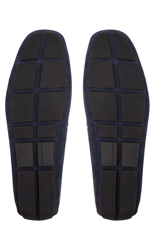 Brooks Brothers Jefferson Suede Driving Moccasins Shoes In Navy