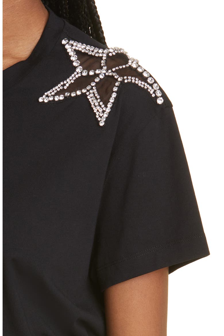 Embellished Star Cotton T-Shirt, Alternate, color, 1000 BLACK