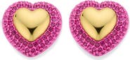 Kurt Geiger London Pavé Heart Stud Earrings