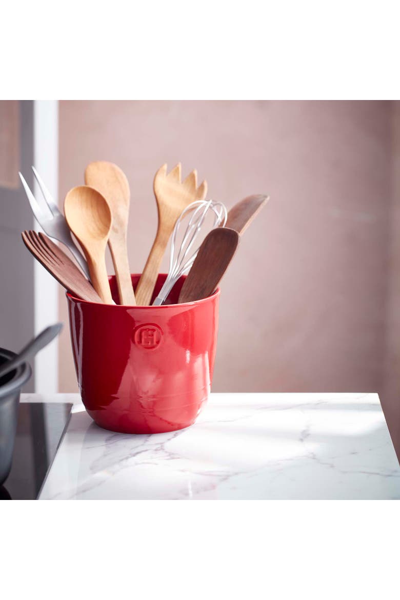 Utensil Pot, 4.5-Inch Diameter x 13-Inch High, Alternate, color, Burgundy