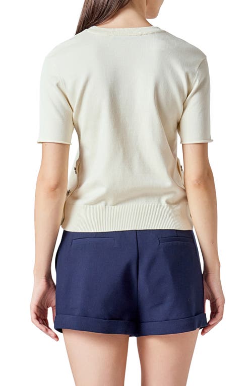 Endless Rose Side Bow Sweater In Neutral