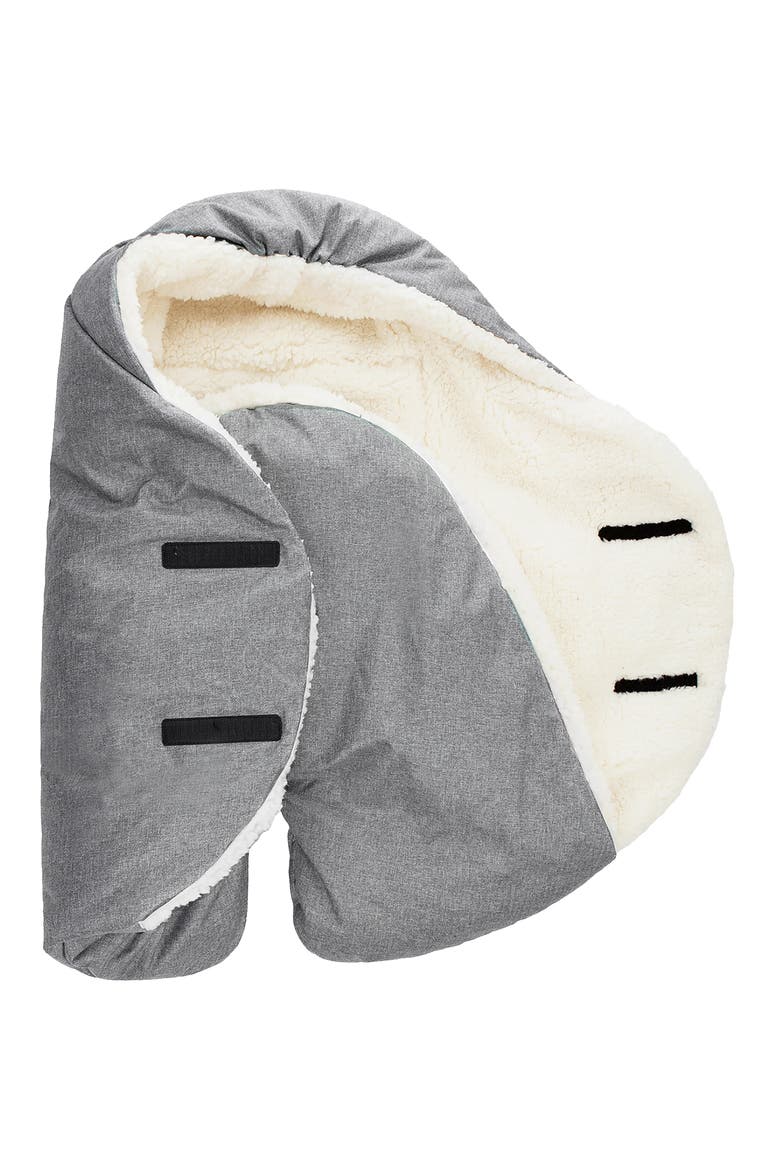 Nido Cloud Heavyweight Car Seat/Stroller Bunting, Alternate, color, HEATHER GREY