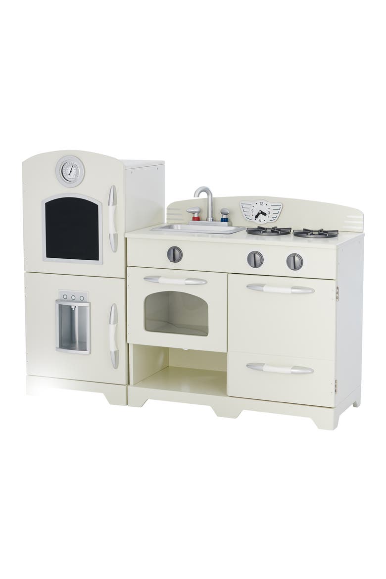 Little Chef Fairfield Retro Play Kitchen, Alternate, color, WHITE
