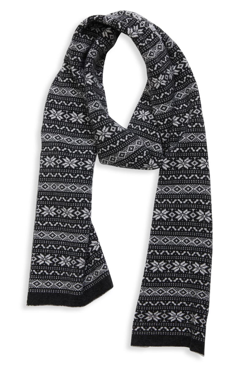 Eleventy Norwegian Motif Cashmere Scarf, Alternate, color, 