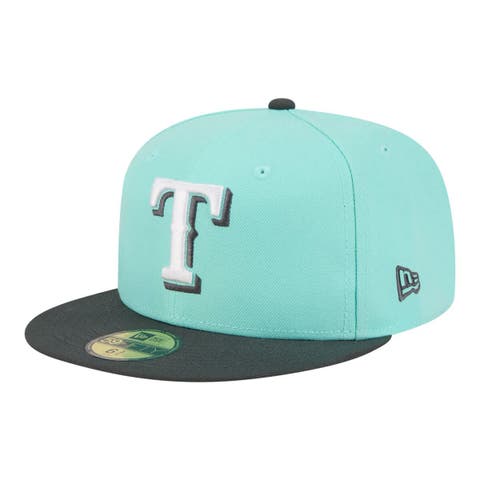 Men's New Era Turquoise/Charcoal Texas Rangers Two-Tone Color Pack 59FIFTY Fitted Hat