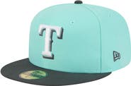 New Era Men's New Era Turquoise/Charcoal Texas Rangers Two-Tone Color Pack 59FIFTY Fitted Hat