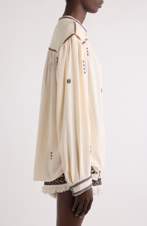 Isabel Marant Étoile Pelson Embroidered Peasant Top