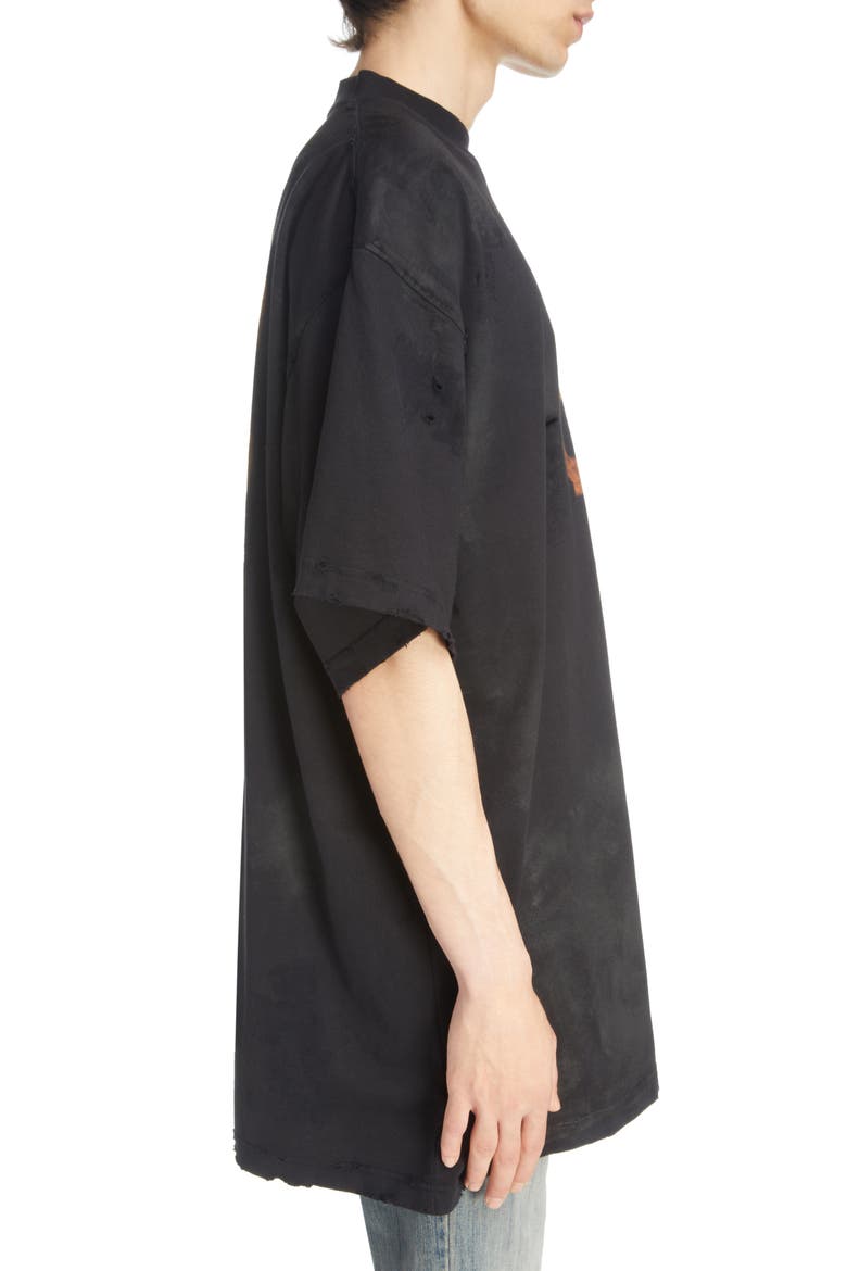 Crypto Logo Oversize Graphic T-Shirt, Alternate, color, WASHED BLACK
