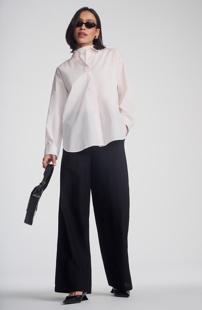 Mavi Jeans Oversize Cotton Button-Up Shirt, Alternate, color, Shrinking Violet