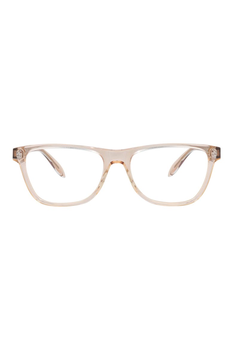 53mm Square Reading Glasses, Main, color, NUDE NUDE TRANSPARENT