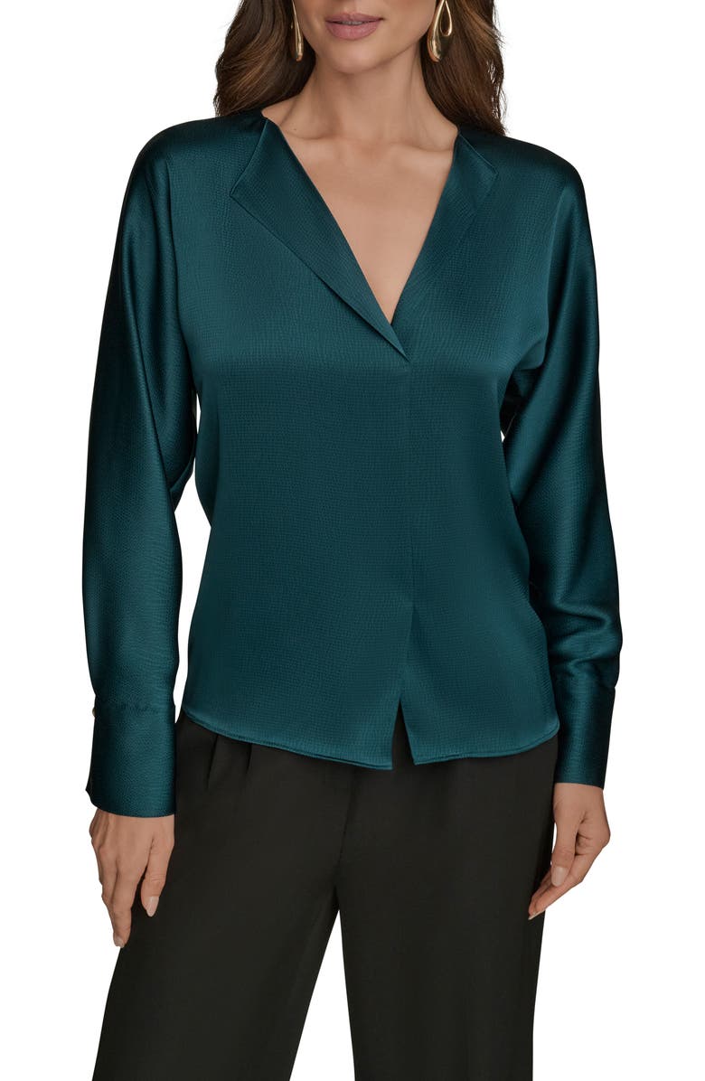 Donna Karan New York Hammered Satin Top, Main, color, 
