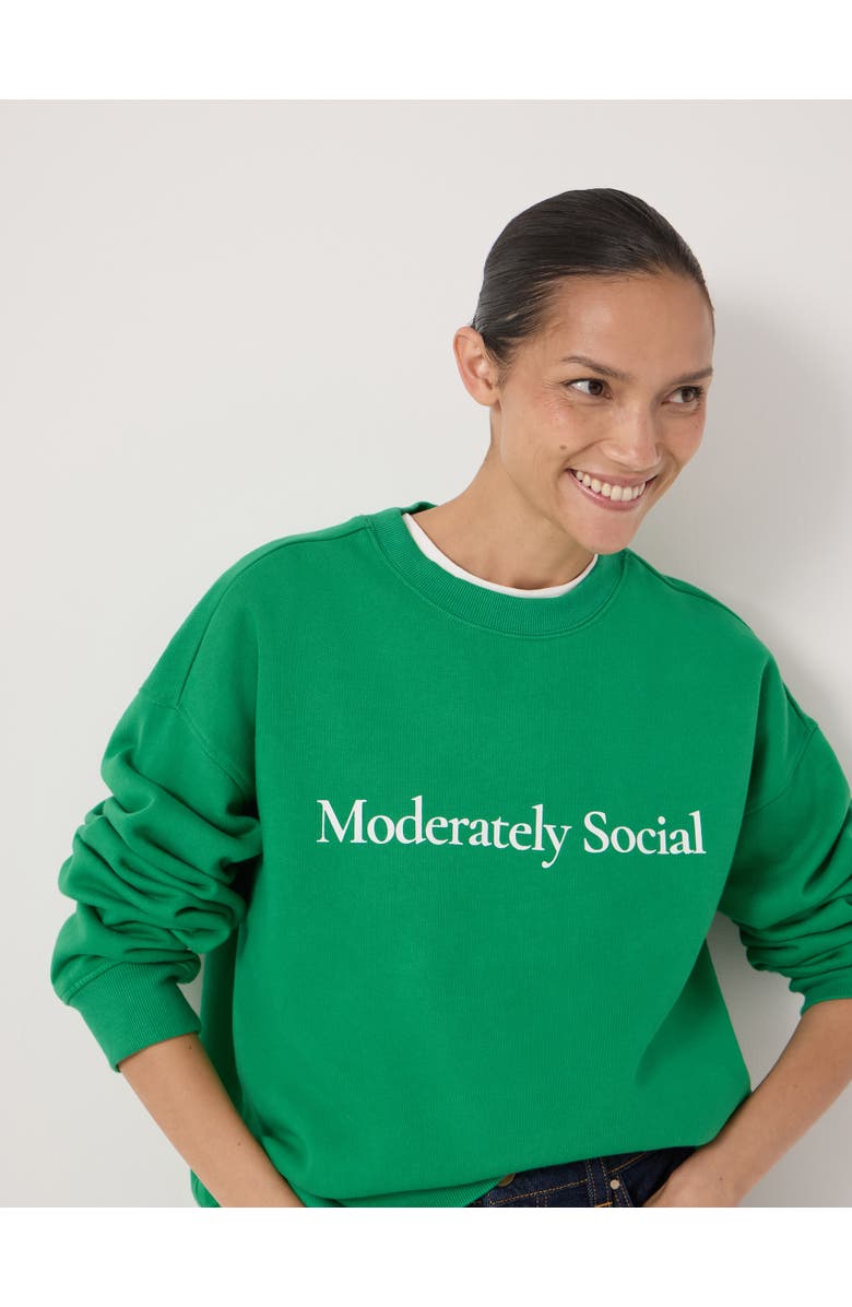 Hush Social In Theory Graphic Sweatshirt, Main, color, Bright Green