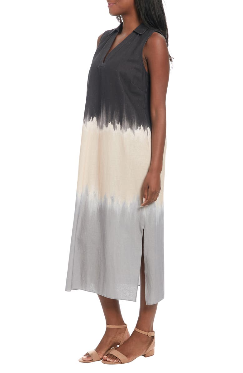 London Times Collared Sleeveless Shift Dress, Alternate, color, Gray/ Charcoal