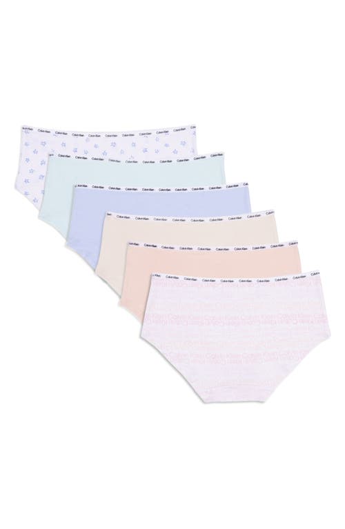 Shop Calvin Klein Kids' 6-pack Hipster Briefs In Sketch Ck Stars