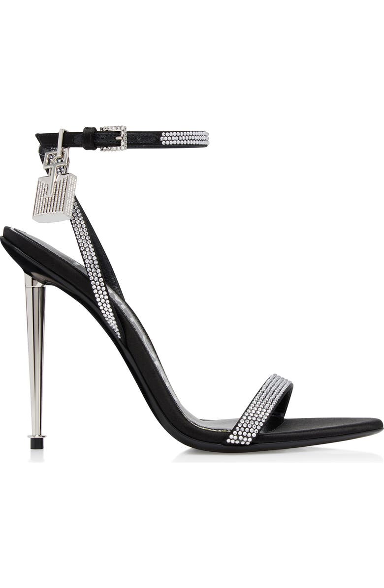 TOM FORD Padlock Naked Crystal Embellished Sandal, Alternate, color,