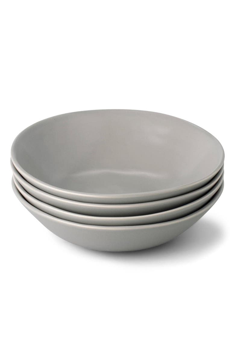 Fable The Pasta Set of 4 Bowls, Main, color, Dove Grey