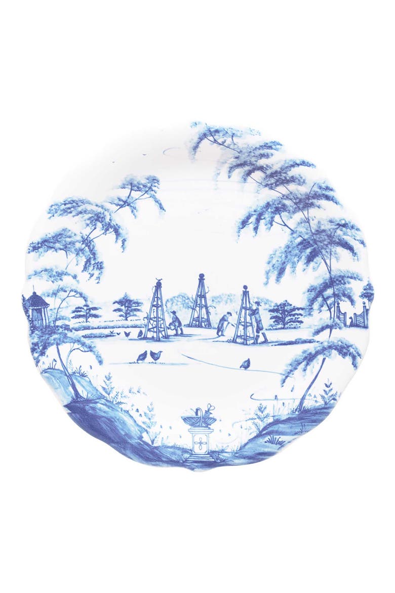Country Estate Set of 4 Party Plates, Alternate, color, DELFT BLUE
