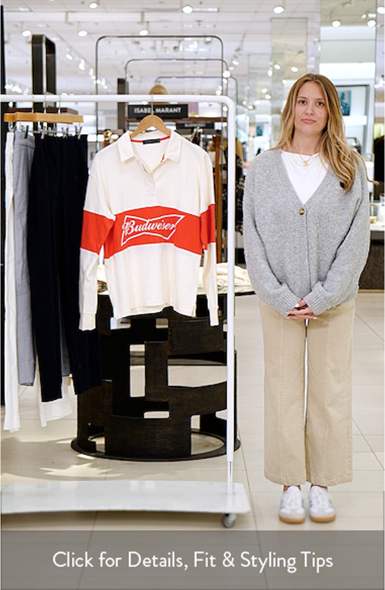 Budweiser Logo Long Sleeve Cotton Shirt, sales video thumbnail