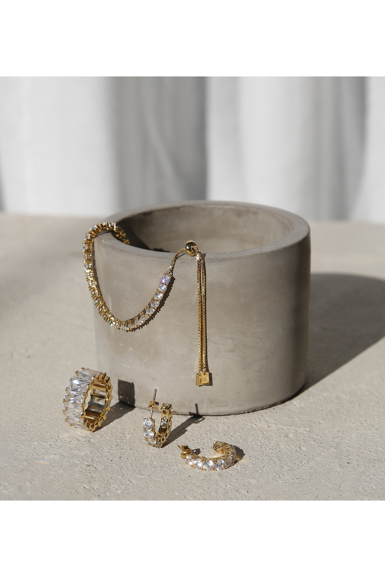 Essential Tennis Bracelet, Alternate, color, Gold