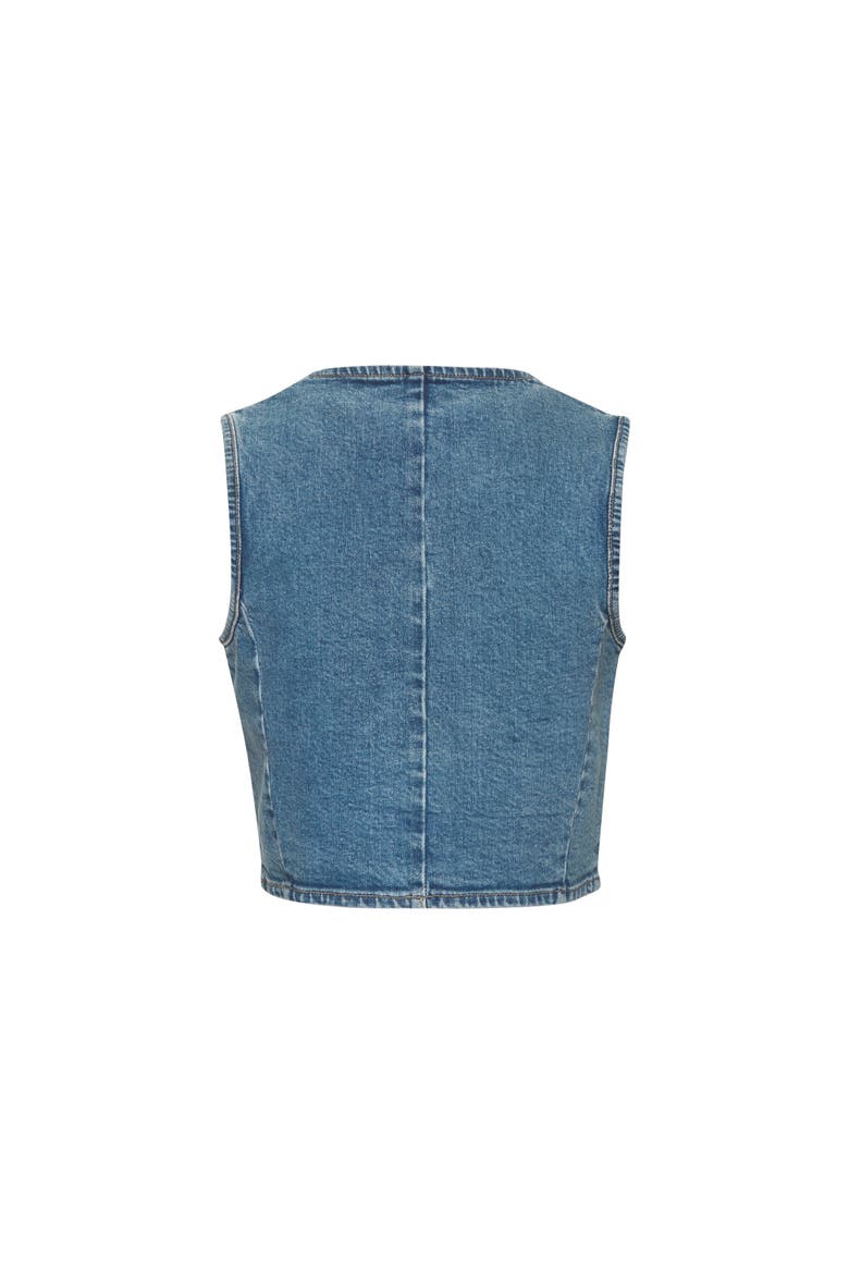 Denim Vest, Alternate, color, Blue Wash