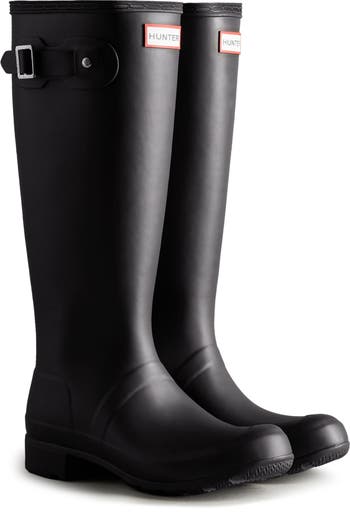 靴 HUNTER ORIGINAL PACKABLE TALL BOOT Hunter Original Tour Tall Packable Waterproof Rain Boot
