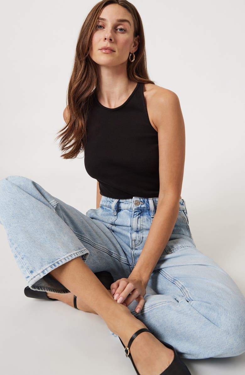 Mavi Jeans Catalina High Waist Wide Leg Utility Jeans, Alternate, color, Bleached Well Blue