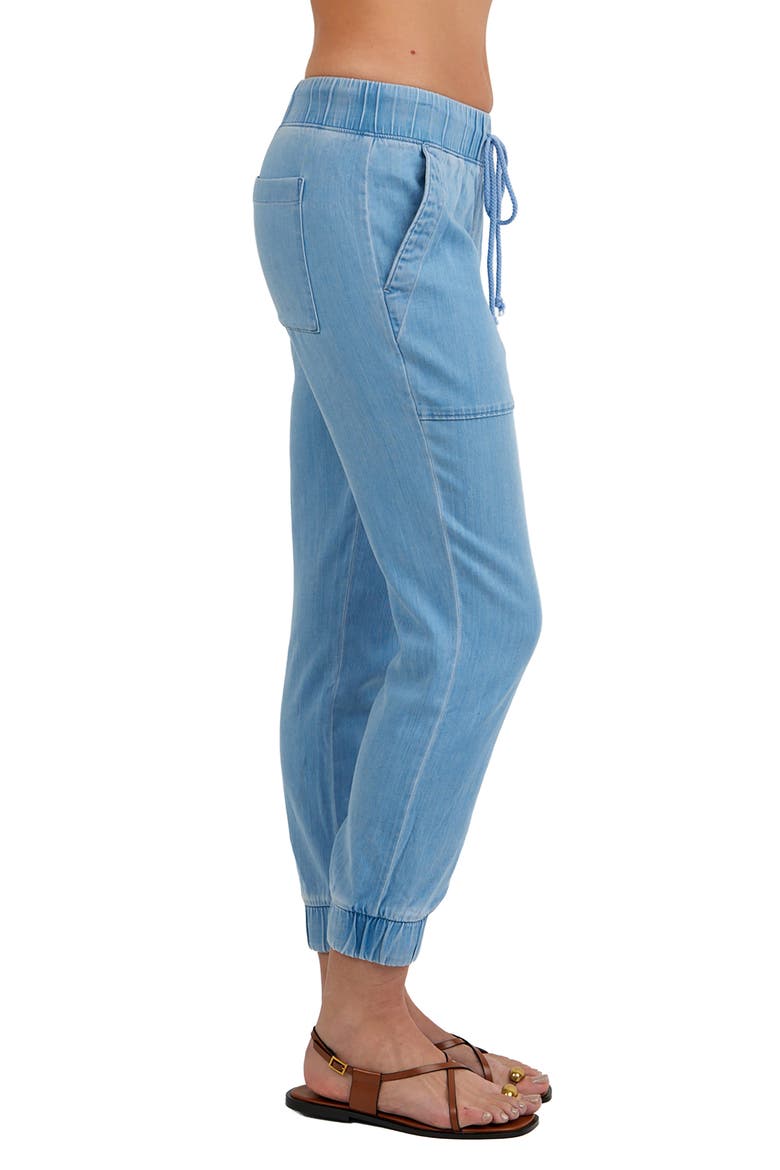 Pocket Crop Denim Joggers, Alternate, color, INDIGO LAKE WASH