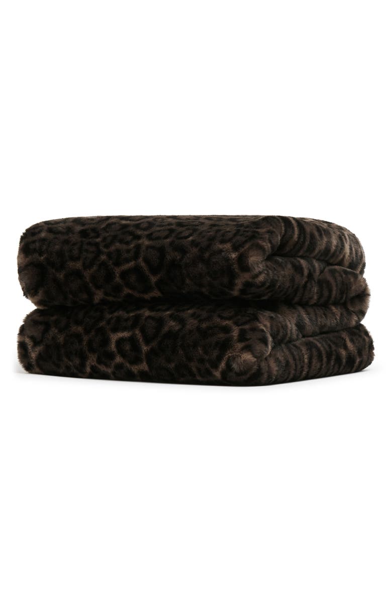 Apparis Jumbo Brady Leopard Print Blanket, Main, color, Dark Leopard