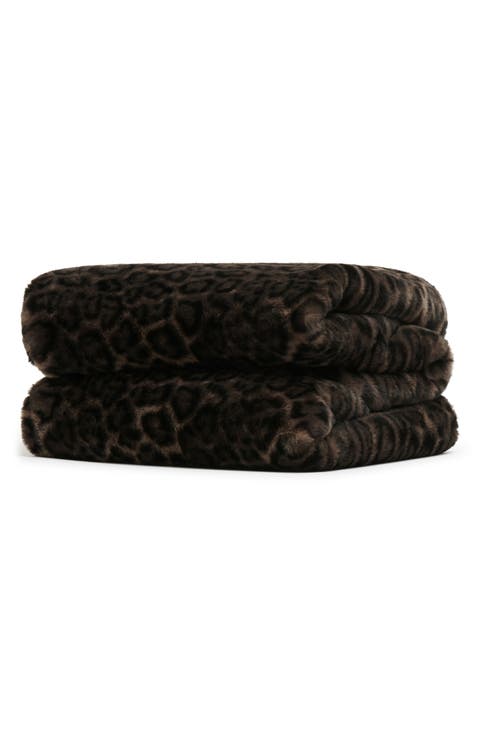 Jumbo Brady Leopard Print Blanket