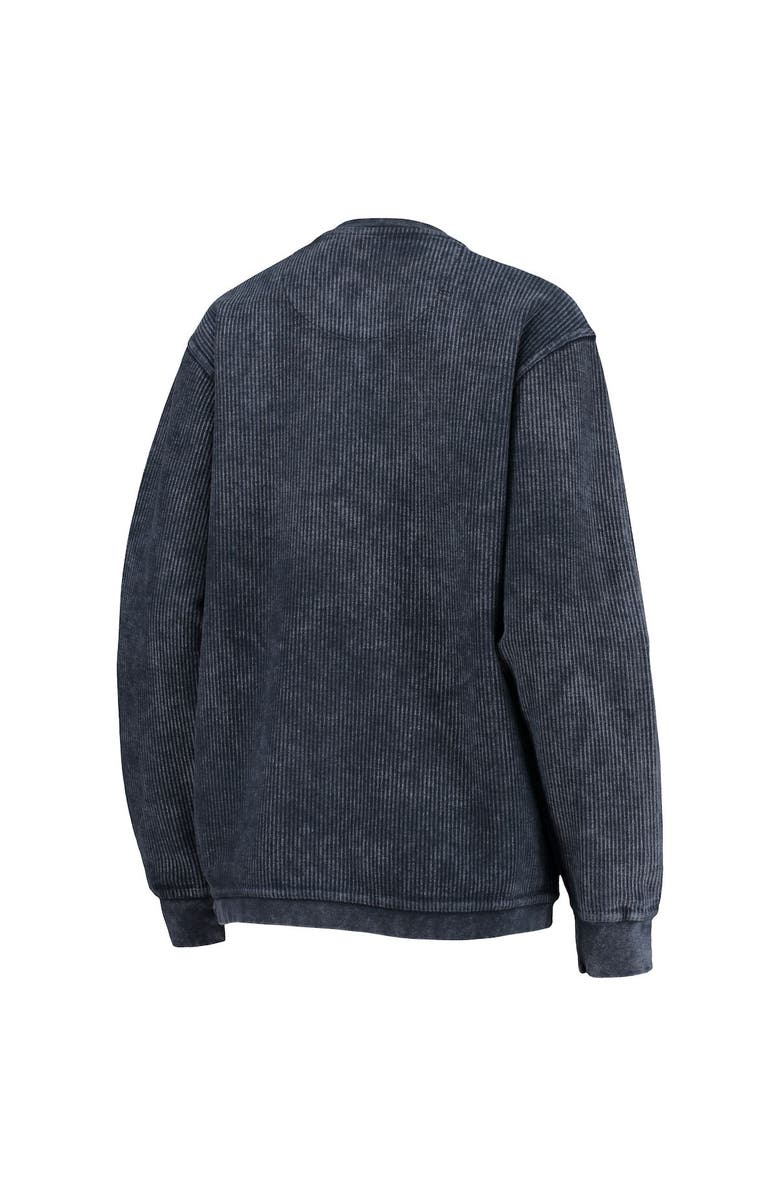 PRESSBOX Women's Pressbox Navy Georgia Tech Yellow Jackets Comfy Cord Vintage Wash Basic Arch Pullover Sweatshirt, Alternate, color, 