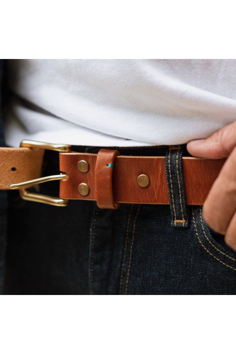 The Companion Horween Leather Belt, Alternate, color, English Tan