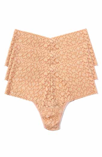 Hanky Panky Leopard Lace 3-Pack Retro High Waist Thongs