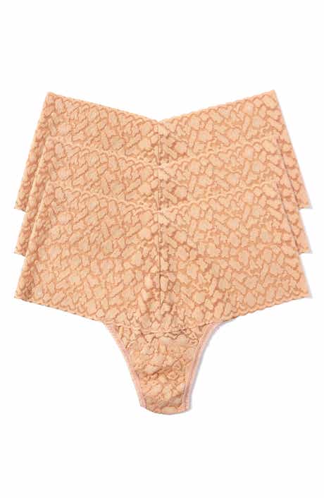 Hanky Panky Leopard Lace 3-Pack Retro High Waist Thongs