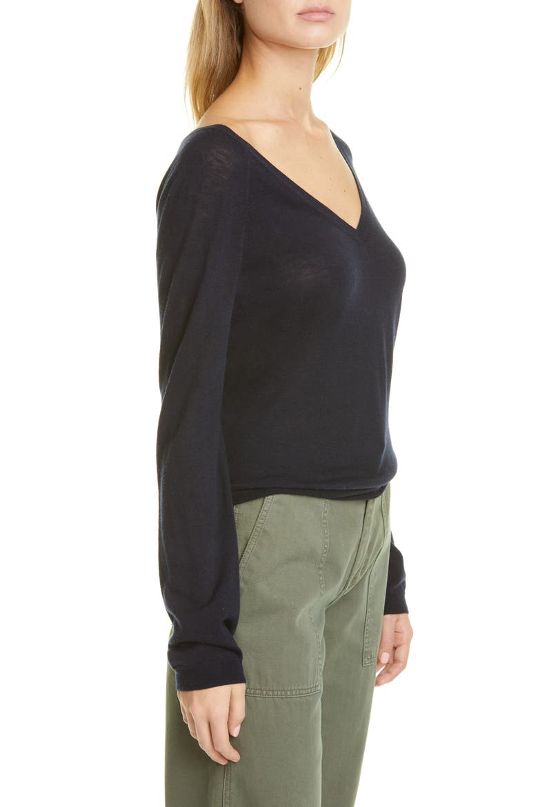 Wool & Cashmere Blend V-Neck Sweater, Alternate, color, COASTAL