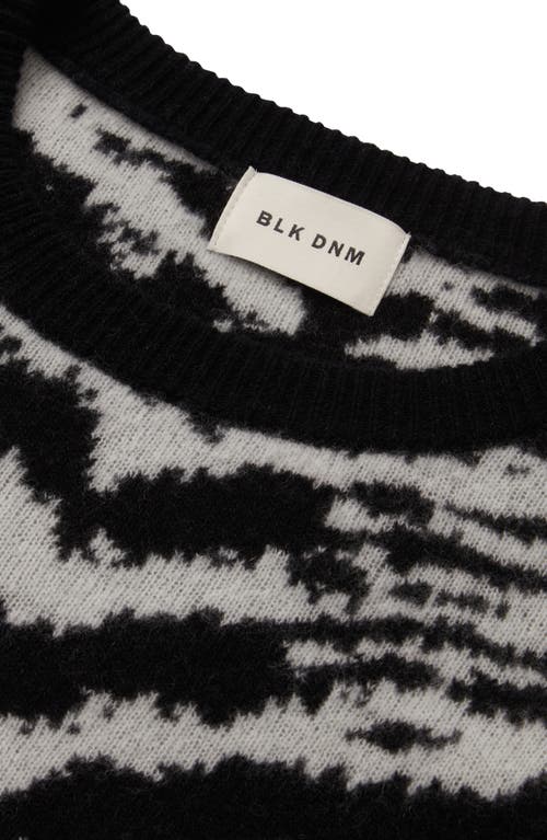 Blk Dnm Zebra Stripe Merino Wool Sweater