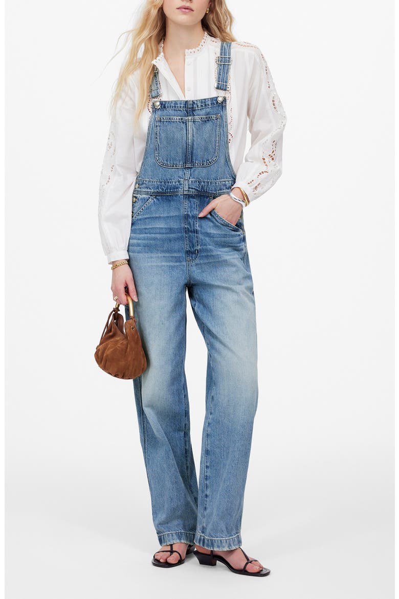 Relaxed Denim Carpenter Overalls, Main, color, LEWISBURG WASH