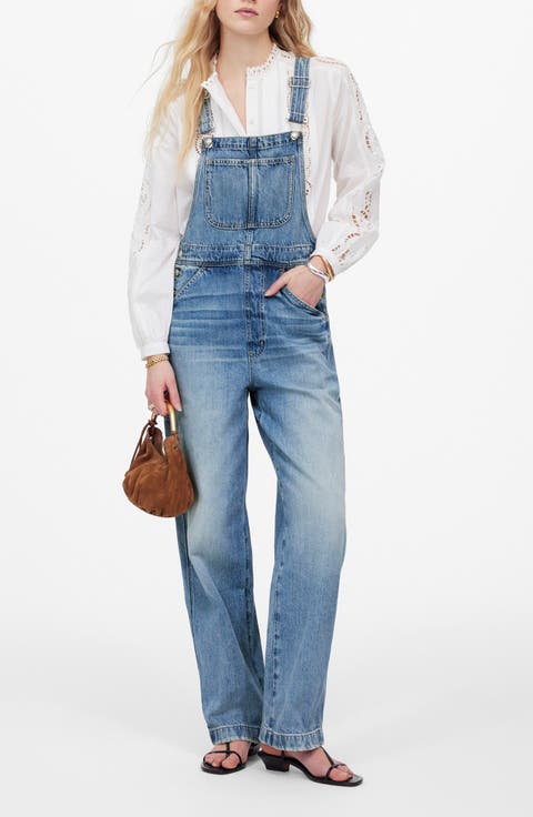Relaxed Denim Carpenter Overalls
