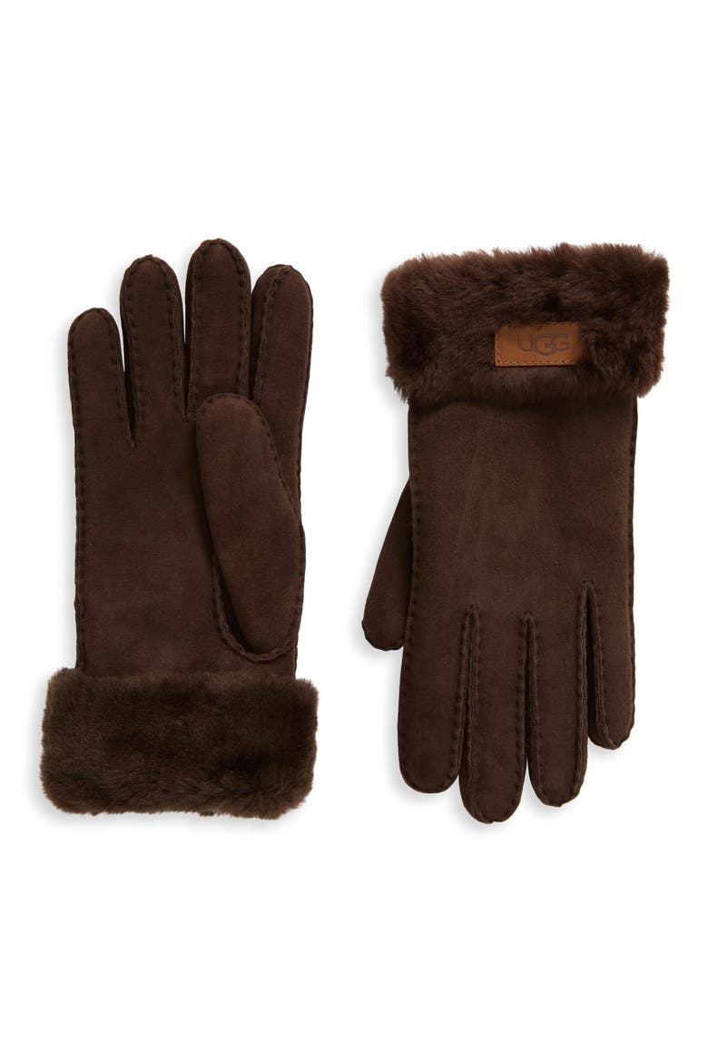 Genuine Shearling Turn Cuff Gloves (Women) | Nordstrom