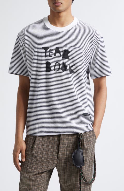 Yearbook Stripe Jersey Pocket T-Shirt