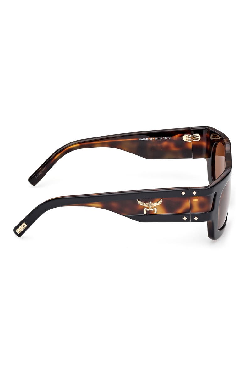 54mm Rectangle Sunglasses, Alternate, color, BLACK / OTHER / ROVIEX