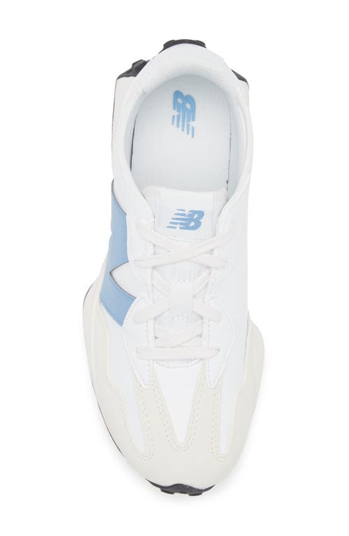 New Balance 327 Sneaker In White/blue Laguna