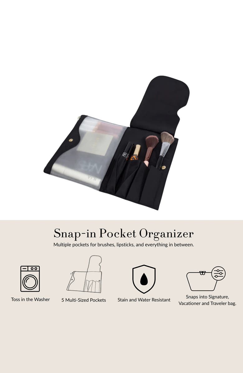 KUSSHI Makeup Pocket Organizer, Alternate, color, Black